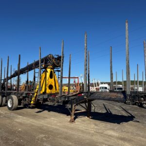 2014 Deloupe 51' 4 Axle Spiff Log Loader Trailer *Rotobec 910 Loader*